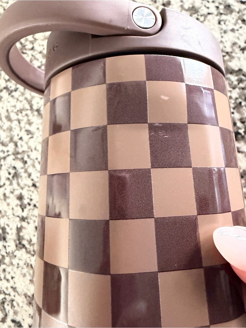 HydroJug Brown Checkered Stainless Tumbler - Picture 2 of 5